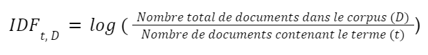 Formule de fréquence inverse de document (IDF)